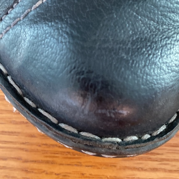 Bass Bryant Mary Jane black leather slip on shoes with white stitching. … - Picture 10 of 13